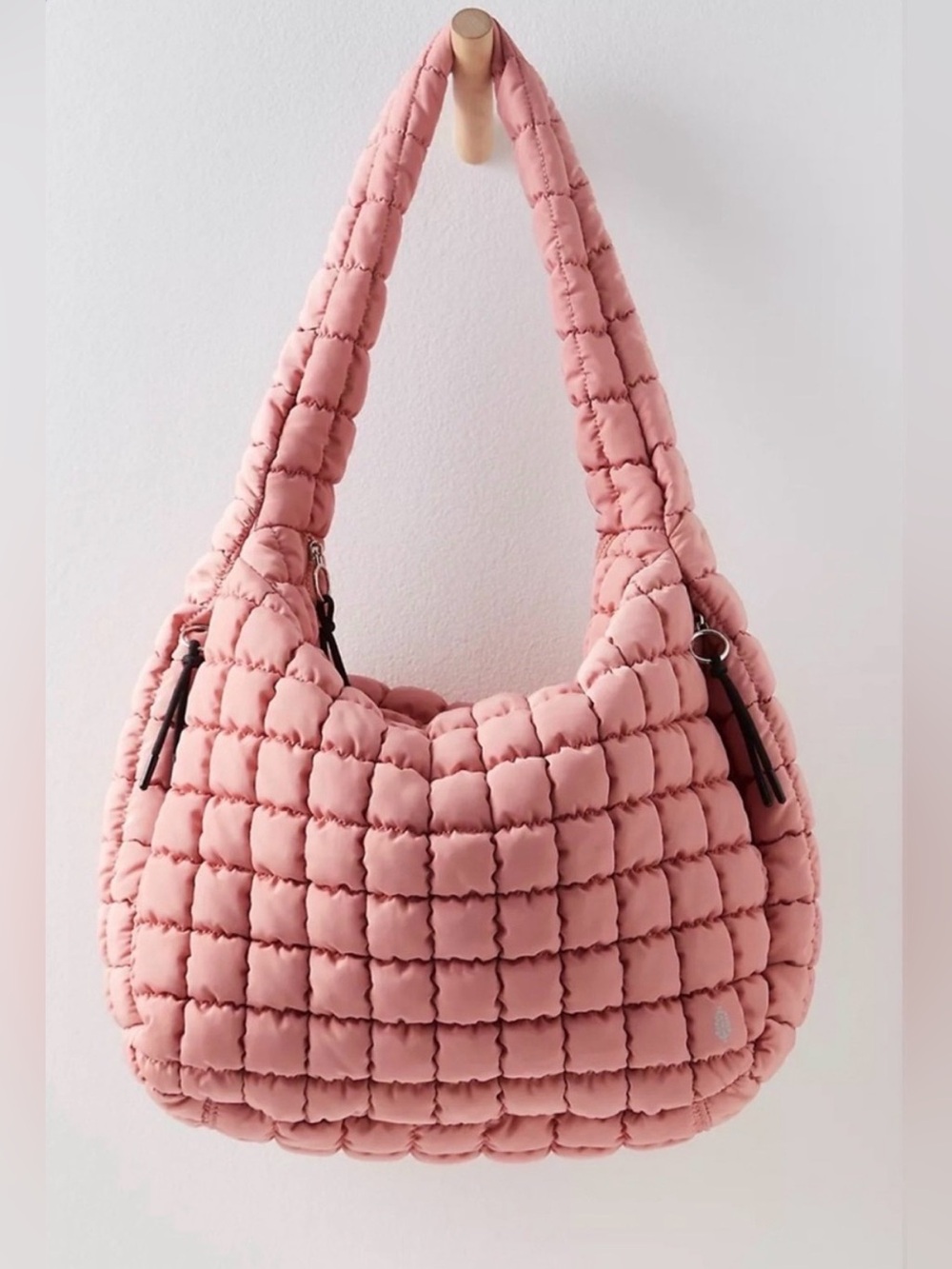 Free people quilted purse in ballet pink